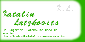 katalin latzkovits business card